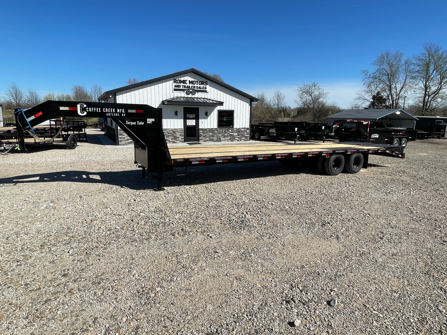 2025 Coffee Creek 32' 22K Flatbed Equipment Trailer