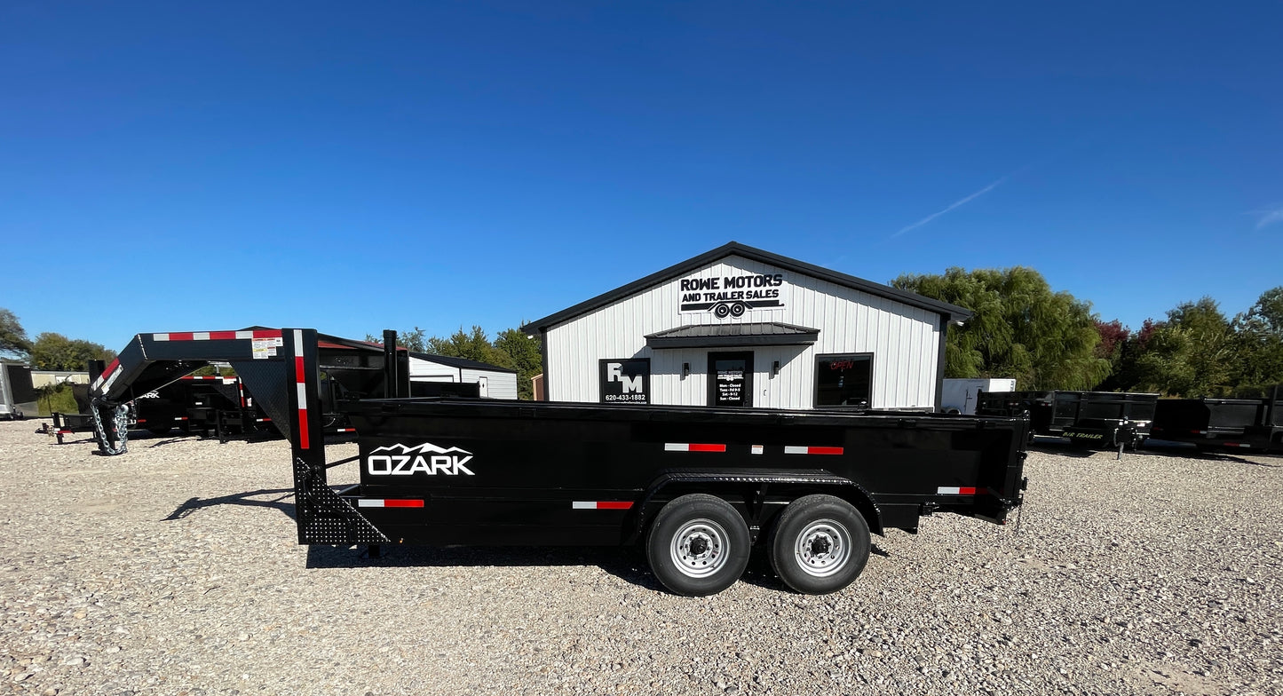 2024 OZARK 16 14K GOOSNECK DUMP TRAILER DUAL AXLE