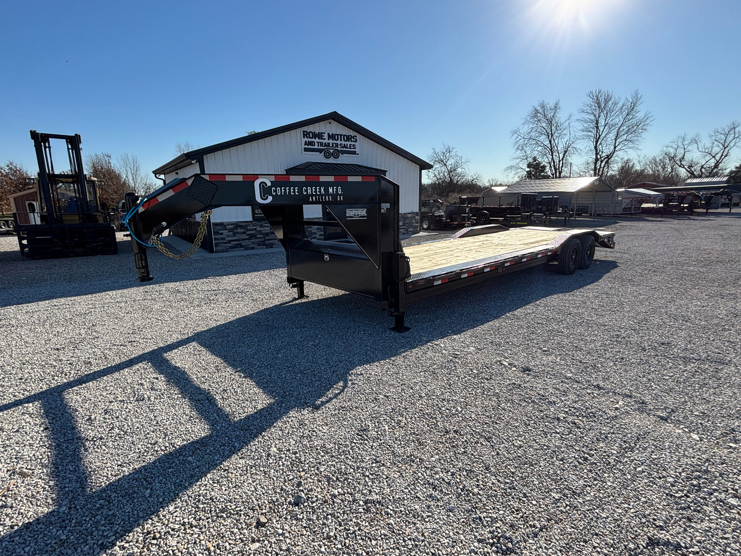 2025 Coffee Creek 102" x 28' 14k Gooseneck Drive Over Fender Equipment Trailer