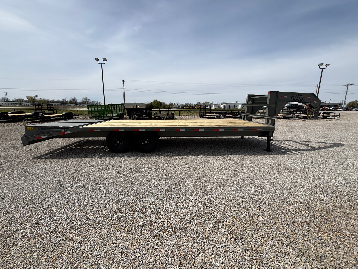2025 Ozark 25' 15.5K Gooseneck Flatbed Equipment Trailer