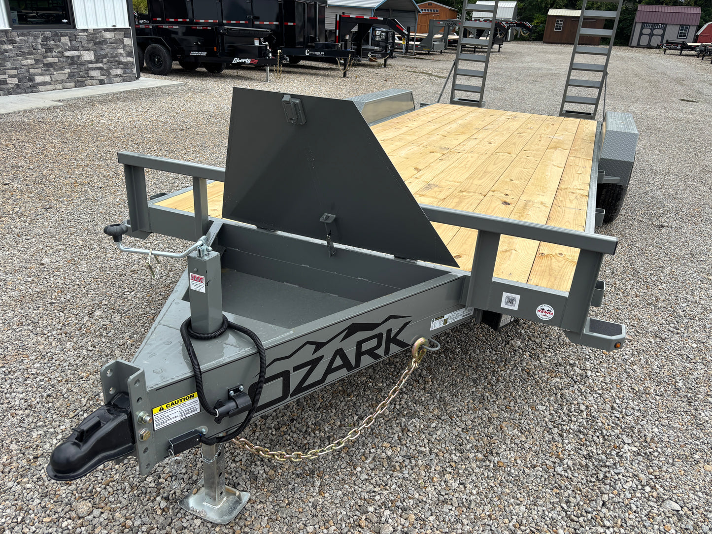 2025 Ozark 20' 10K Car Hauler Trailer With Flip Up Ramps