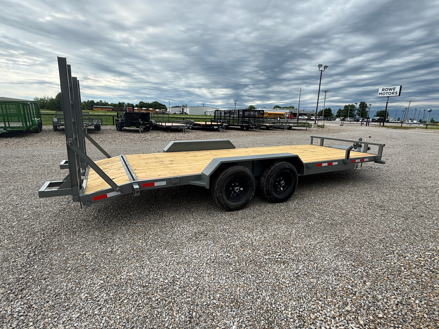 2025 Ozark 20' 10K Car Hauler Trailer With Flip Up Ramps