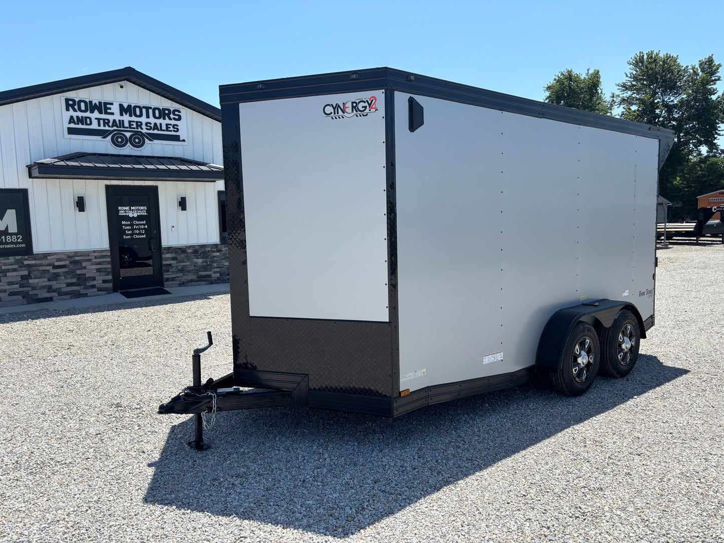 2025 Cynergy Cargo 7x14 Enclosed Cargo Trailer Silver Blackout