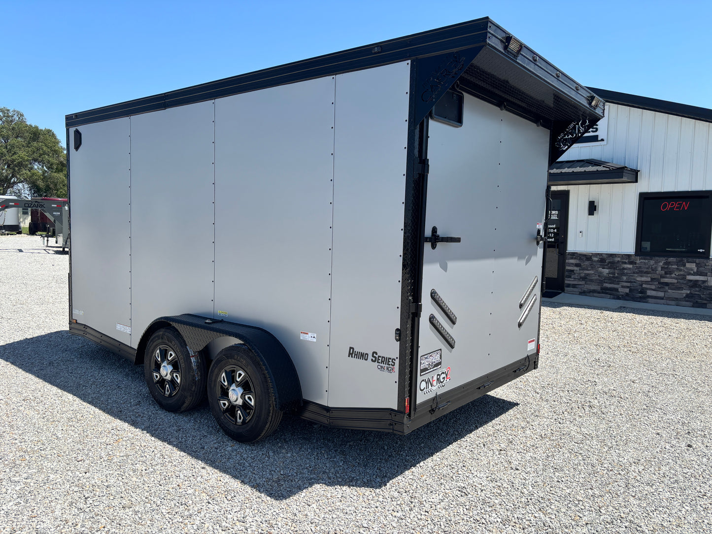 2025 Cynergy Cargo 7x14 Enclosed Cargo Trailer Silver Blackout