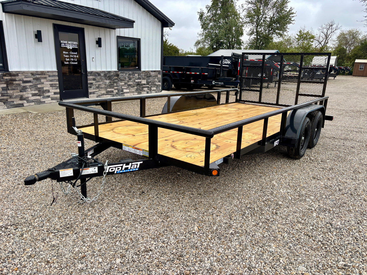2026 Top Hat 83" x 16' 7K Pipe Top Utility Trailer