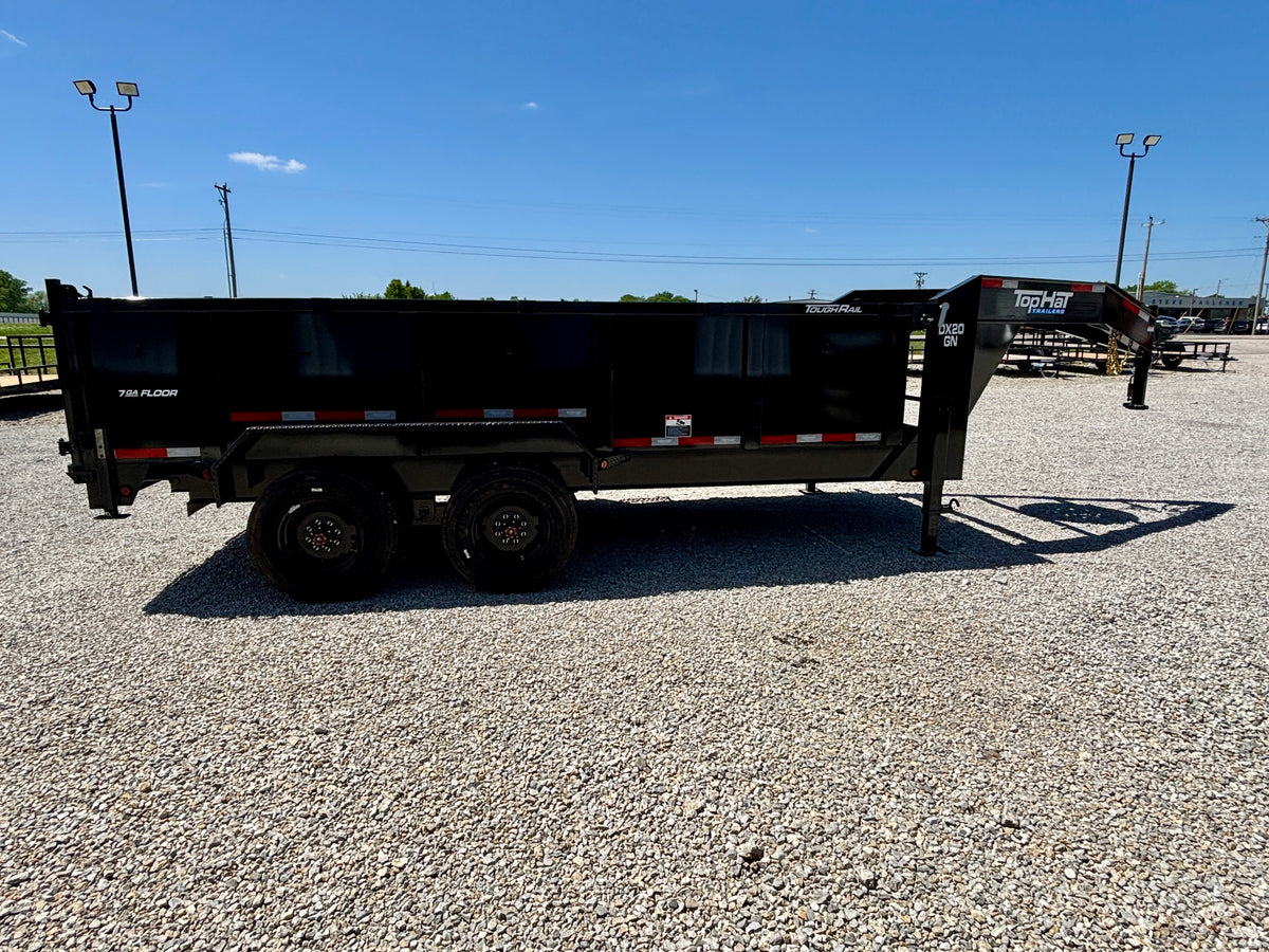 2026 Top Hat 16' 20K Gooseneck Dump Trailer