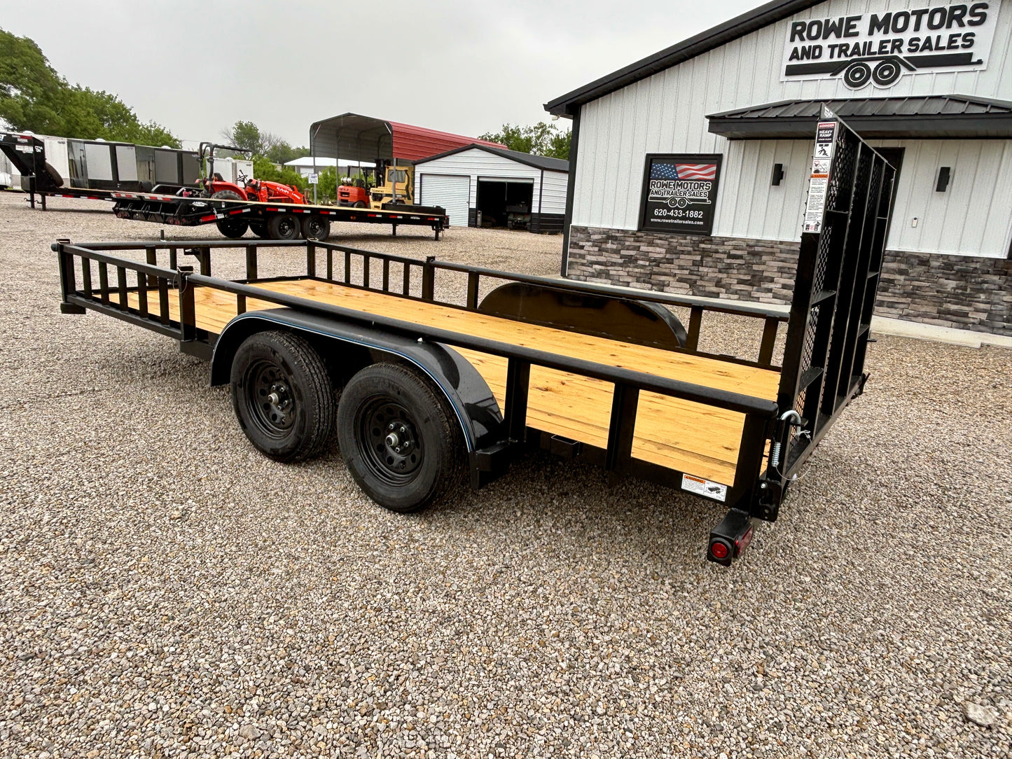 2026 Top Hat 83" x 16' 7K Pipe Top Utility Trailer With Side Load ATV Ramps