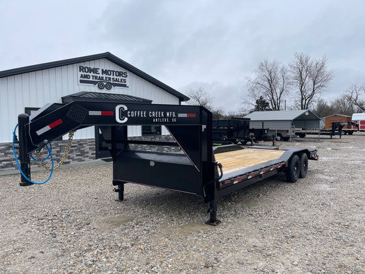 2024 Coffee Creek 102" x 24' 14k Drive Over Fender Equipment Trailer