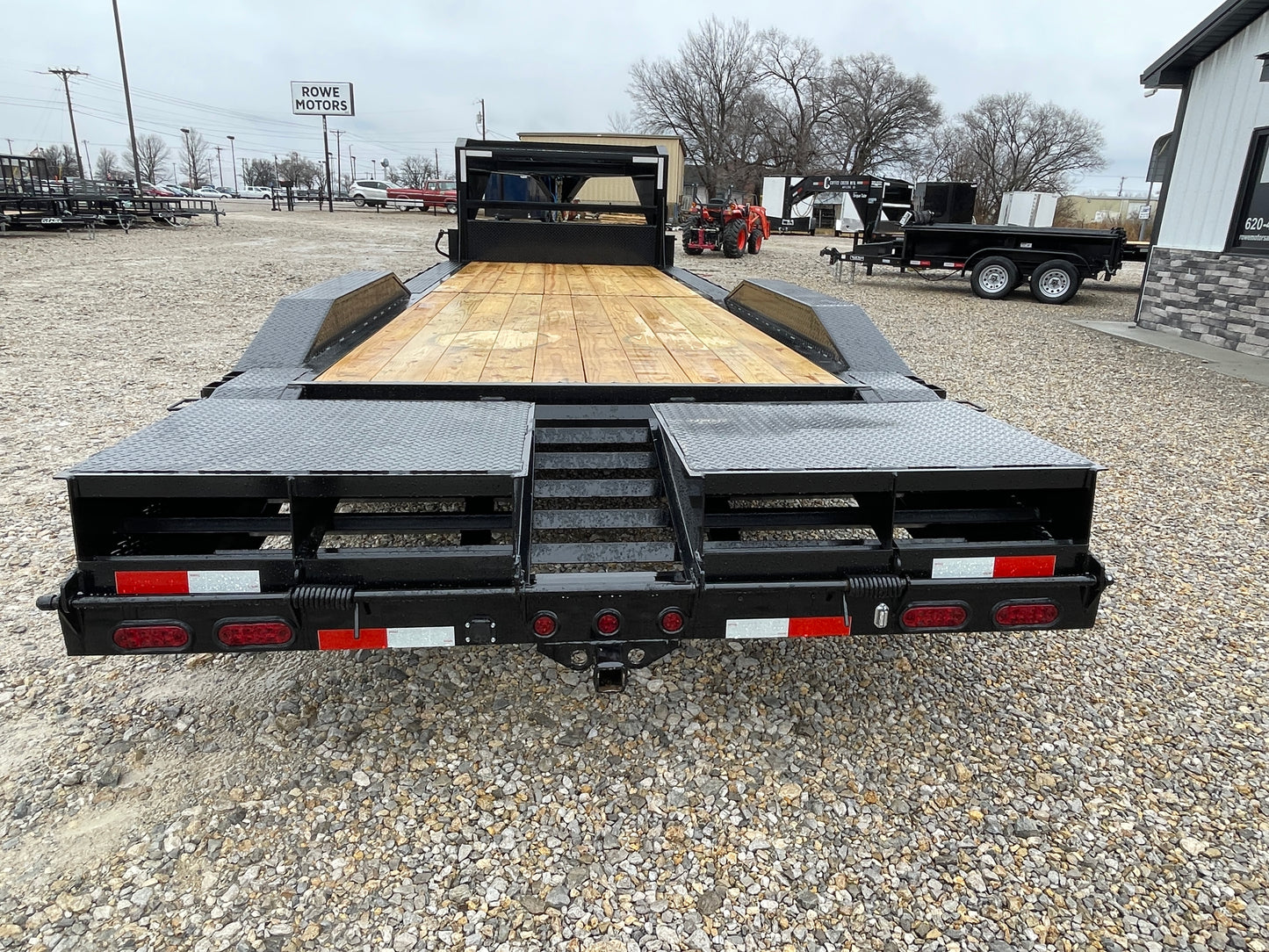 2024 Coffee Creek 102" x 24' 14k Drive Over Fender Equipment Trailer Tail Lights