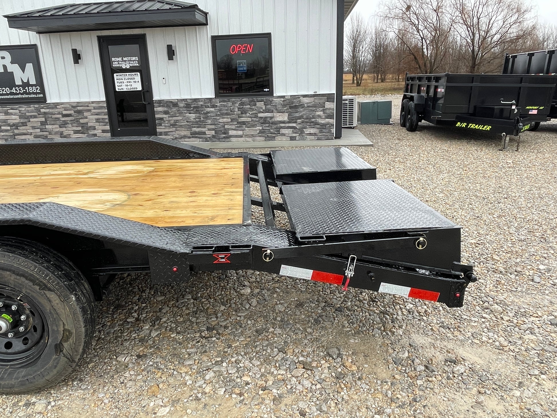 2024 Coffee Creek 102" x 24' 14k Drive Over Fender Equipment Trailer Mega Ramps