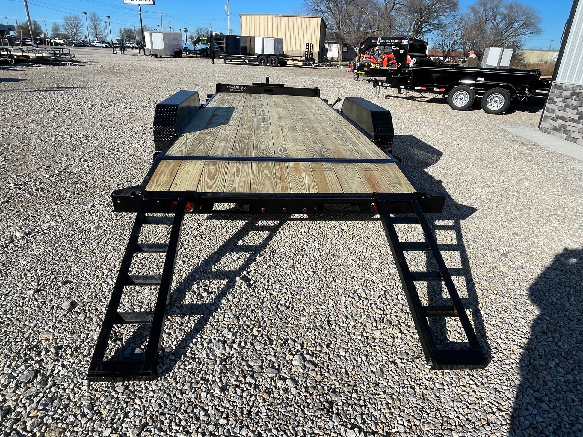 2024 B/R 18' 7K CAR TRAILER REAR SIDEOUTS RAMPS