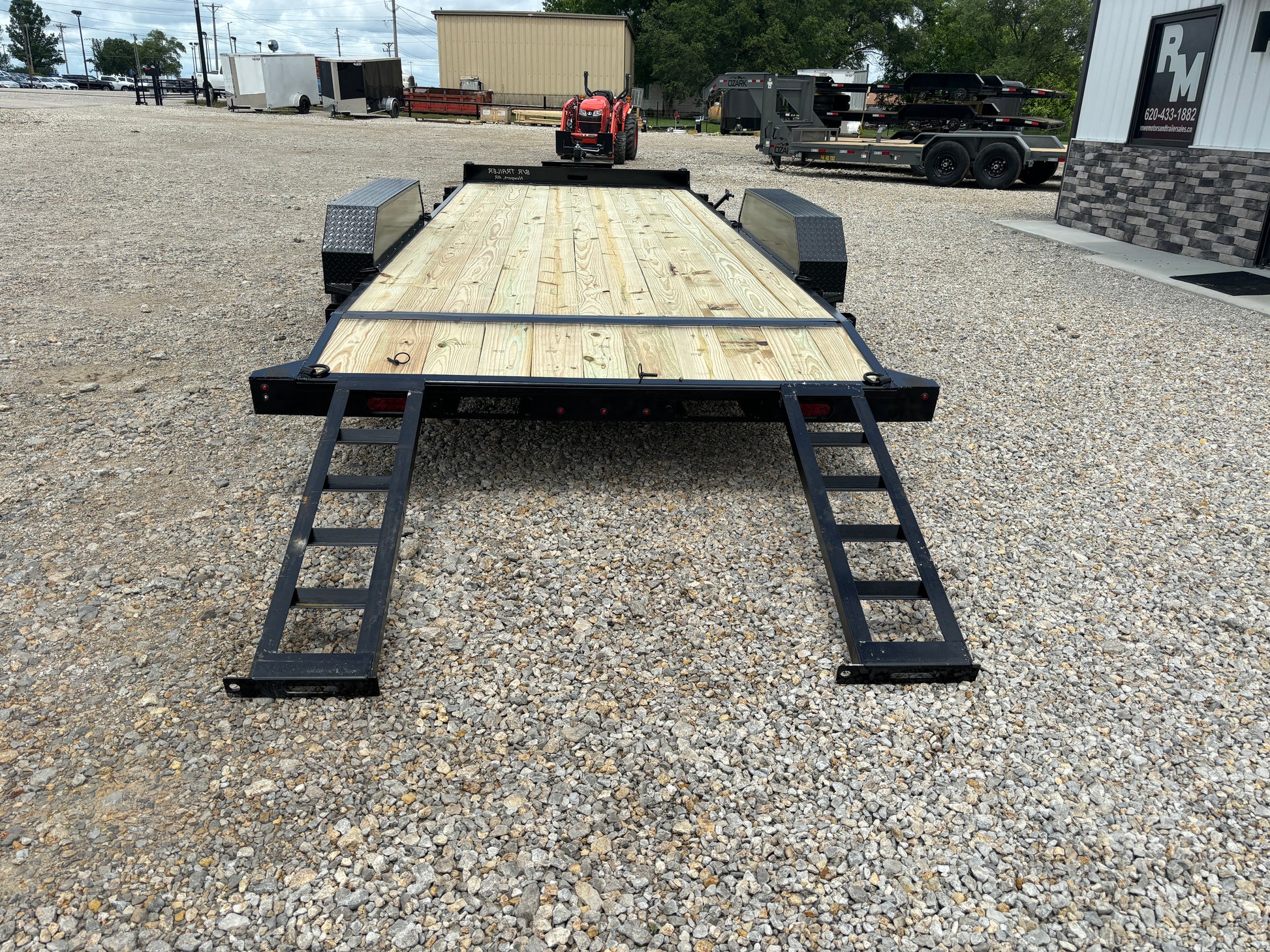 2024 B/R 20' 7K CAR TRAILER RAMPS OUT VIEW