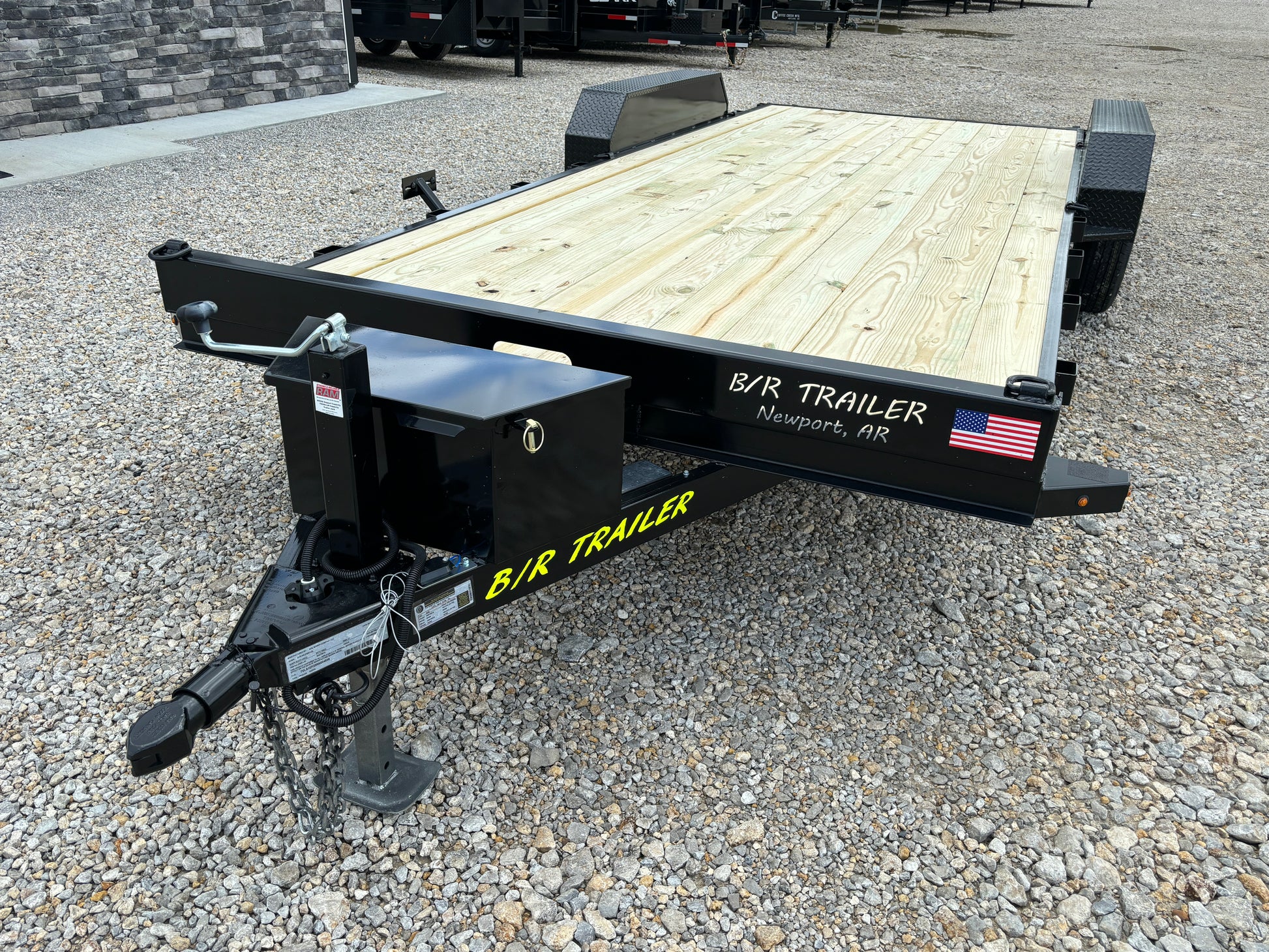 2024 B/R 20' 7K CAR TRAILER VIEW WITH TOOL BOX