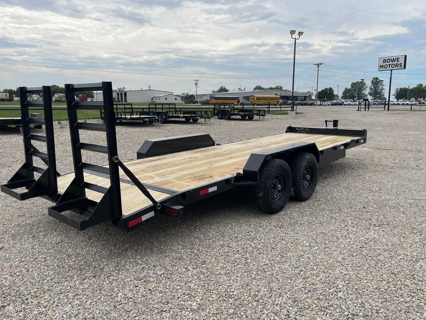 2024 B R 24 14K EQUIPMENT TRAILER DOVETAIL AND RAMP VIEW