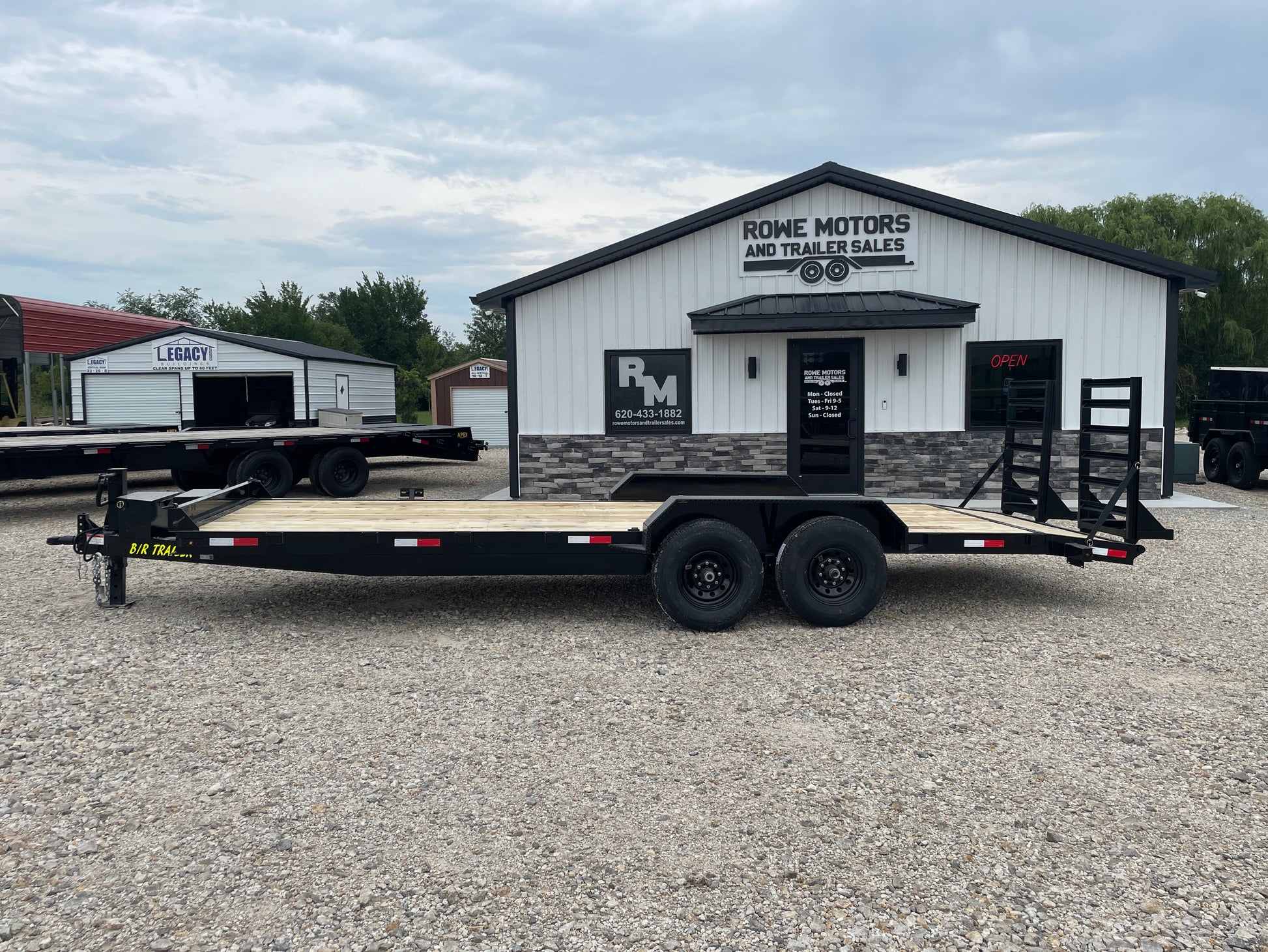 2024 B R 24 14K EQUIPMENT TRAILER SIDE VIEW