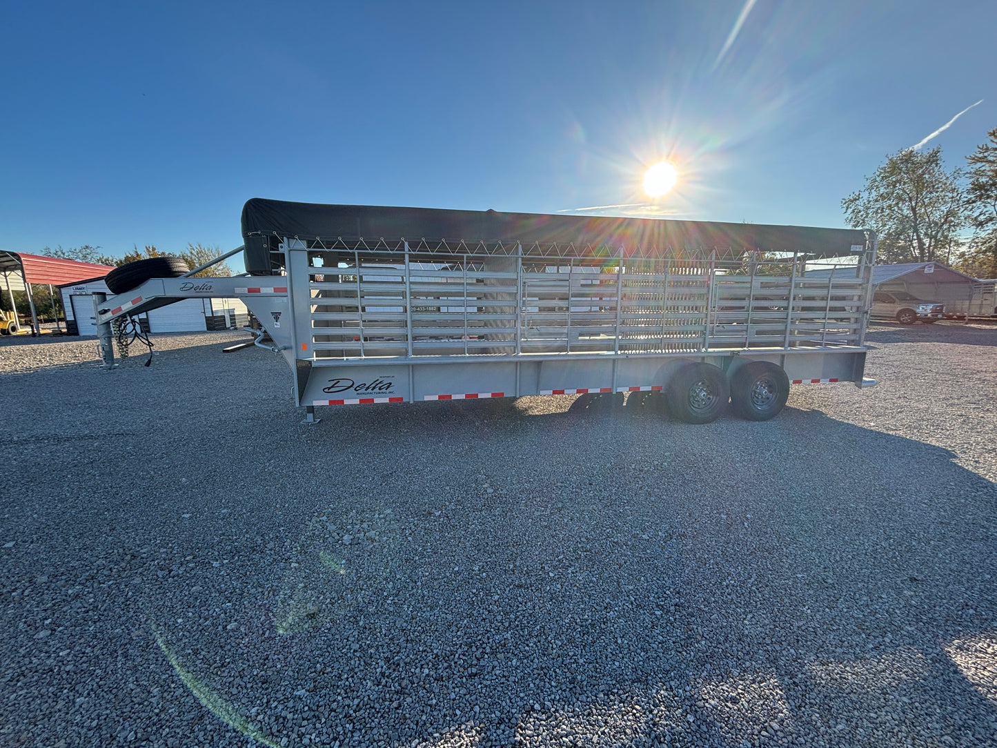 2025 Delta 24' 600 Cattleman Bar Top Stock Trailer