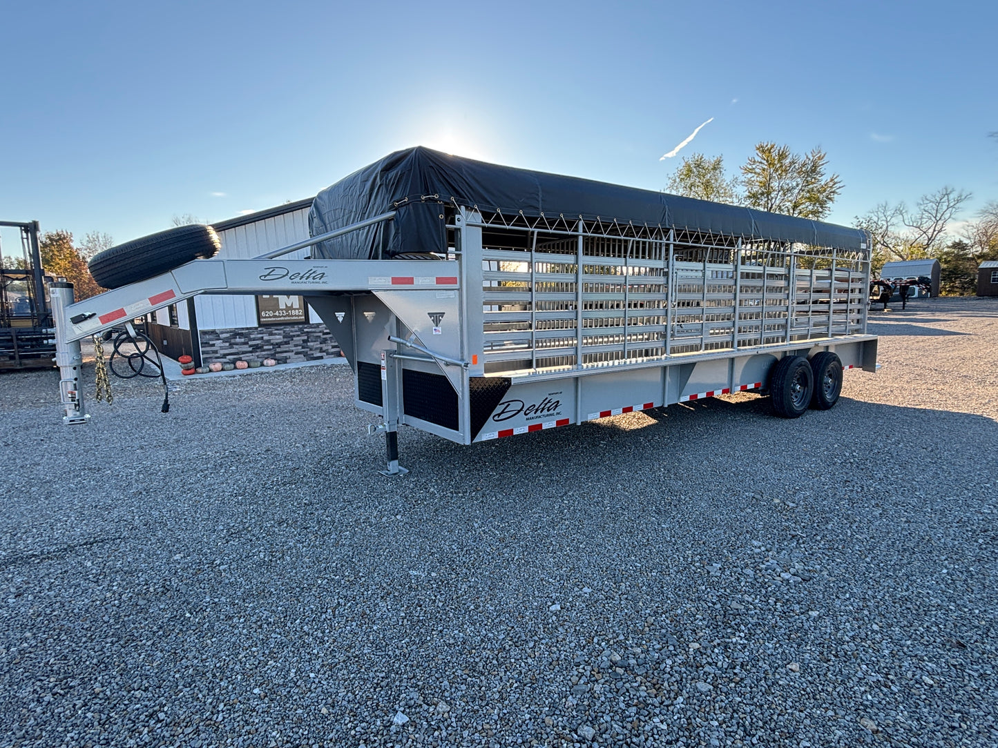 2025 Delta 24' 600 Cattleman Bar Top Stock Trailer