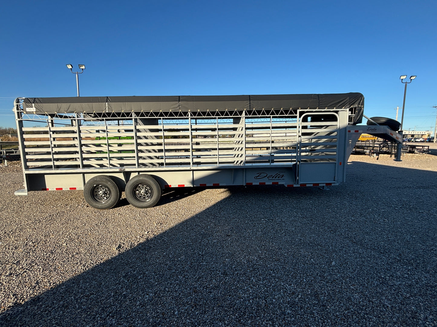 2025 Delta 24' 600 Cattleman Bar Top Stock Trailer