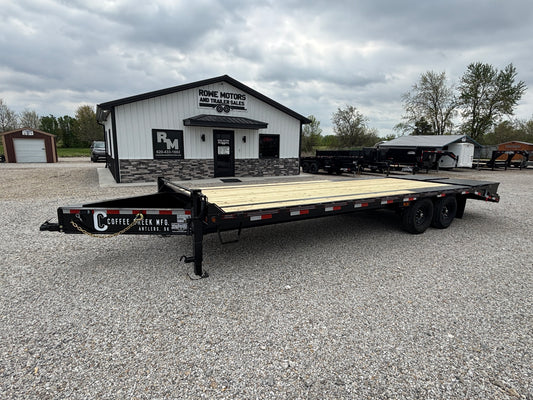 2025 Coffee Creek 25' 14K Bumper Pull Deckover Equipment Trailer