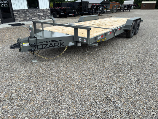 2025 Ozark 22' 10K Tilt Trailer *Gray*
