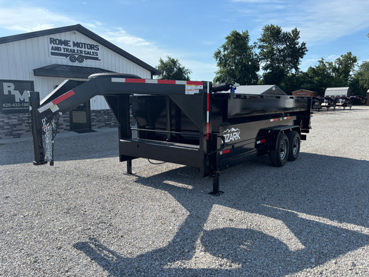 2025 Ozark 16' 16K Gooseneck Dump Trailer with 3' Sides *Deluxe*