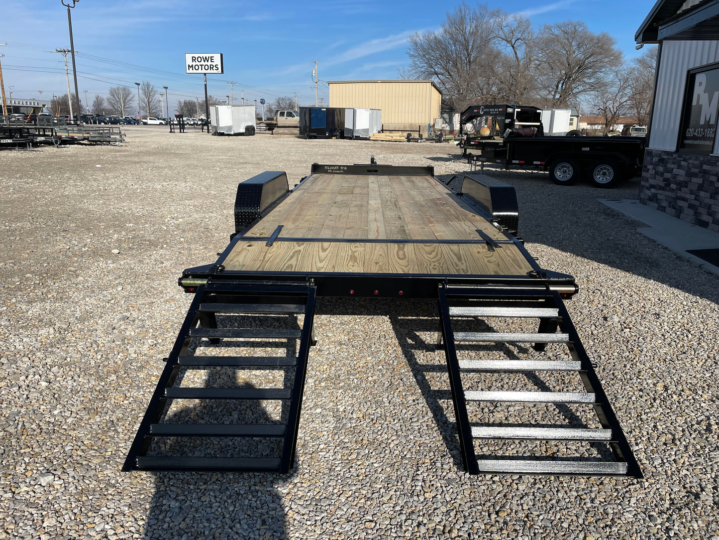 2024 B/R Trailer 20' 10K Car Trailer w/ Flip up Ramps