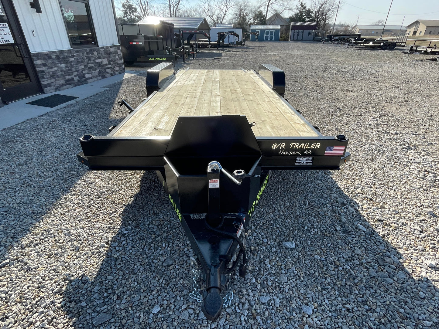 2024 B/R Trailer 20' 10K Car Trailer w/ Flip up Ramps