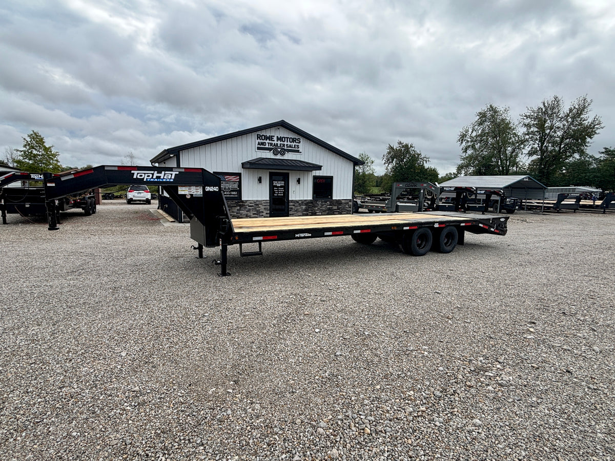 2027 Top Hat 28' 24K Gooseneck Flatbed Trailer