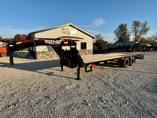 2026 Top Hat 25' 24K Gooseneck Flatbed Trailer