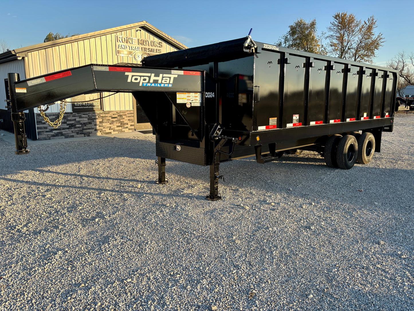 2026 Top Hat 96" x 20' 24K Gooseneck Dump Trailer With 4' Sides