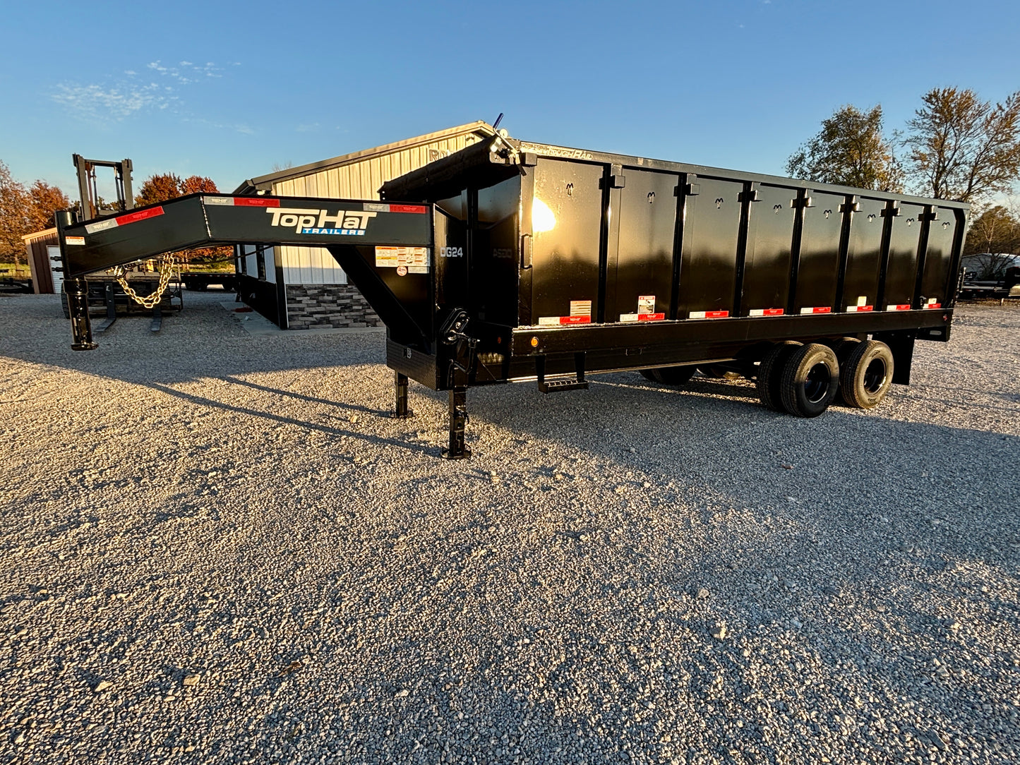 2026 Top Hat 96" x 20' 24K Gooseneck Dump Trailer With 4' Sides