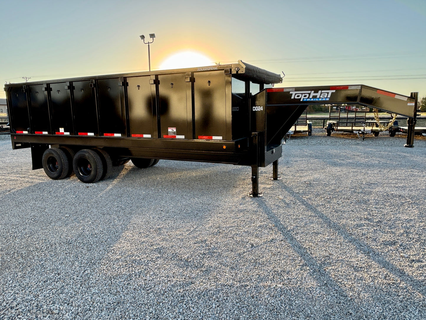 2026 Top Hat 96" x 20' 24K Gooseneck Dump Trailer With 4' Sides
