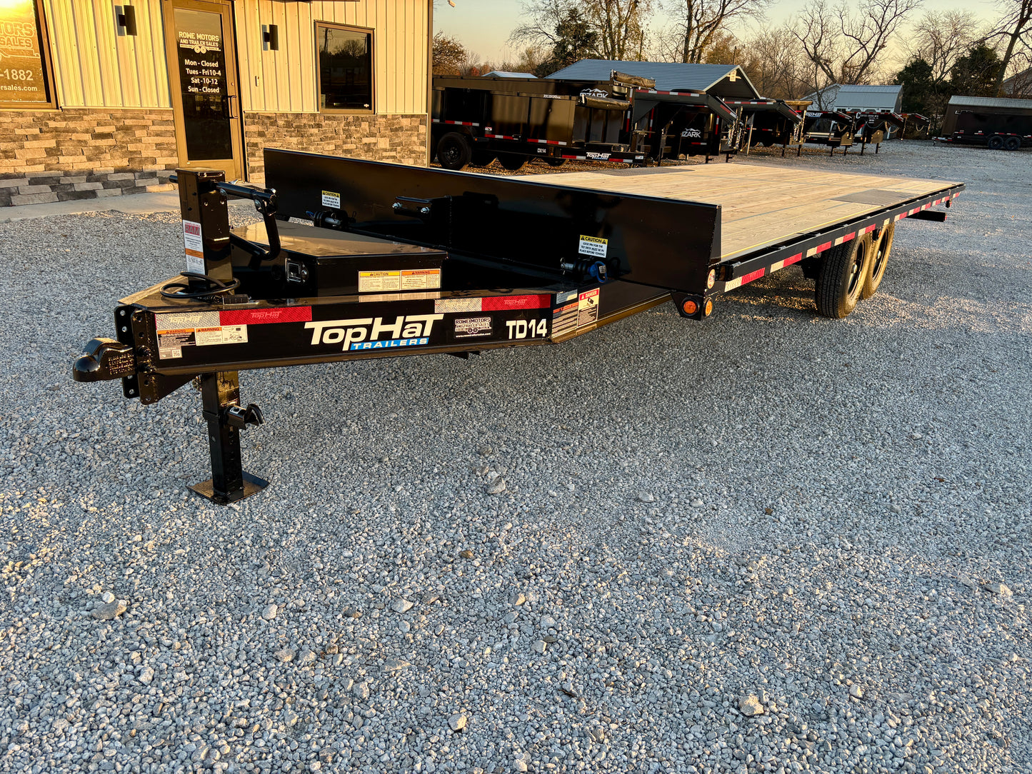 2026 Top Hat 102" x 24' 14K Bumper Pull Power Tilt Trailer