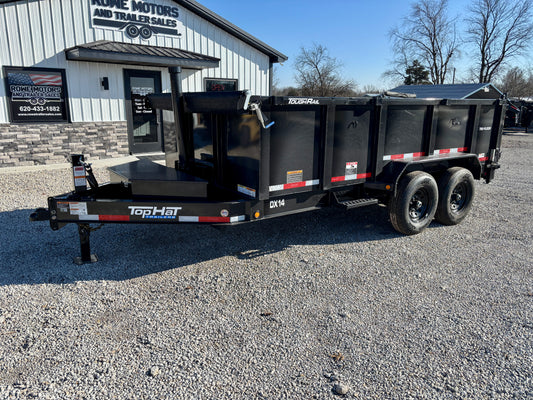 2026 Top Hat 14' 14K Telescopic HD Dump Trailer With 3' Sides