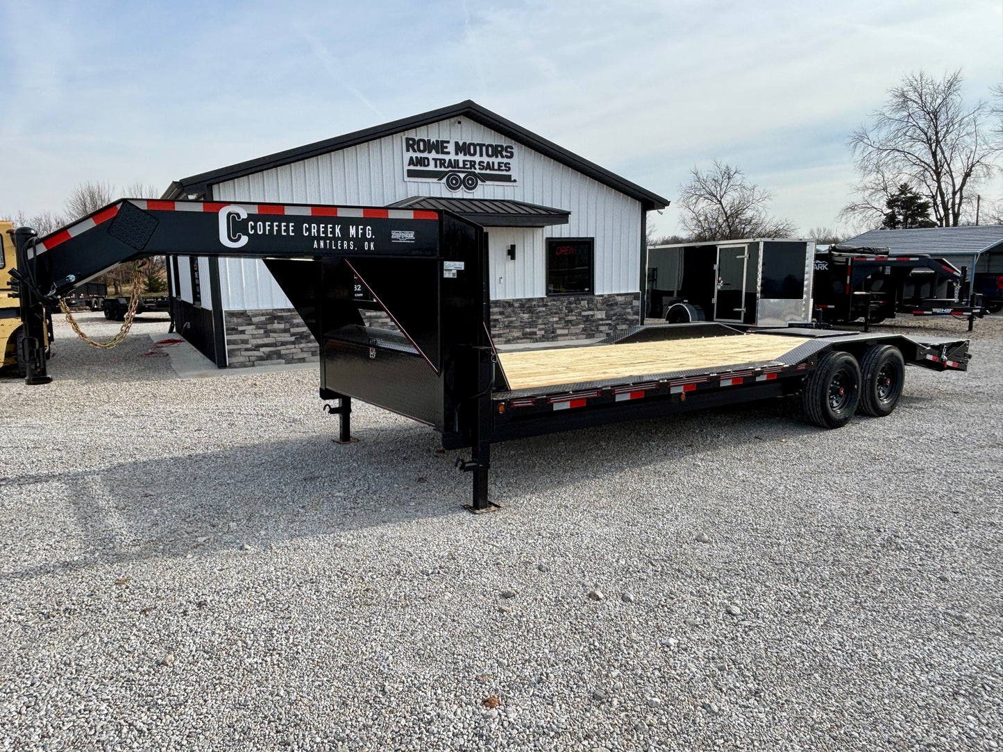 2026 Coffee Creek 102" x 24' 16k Gooseneck Drive Over Fender Equipment Trailer