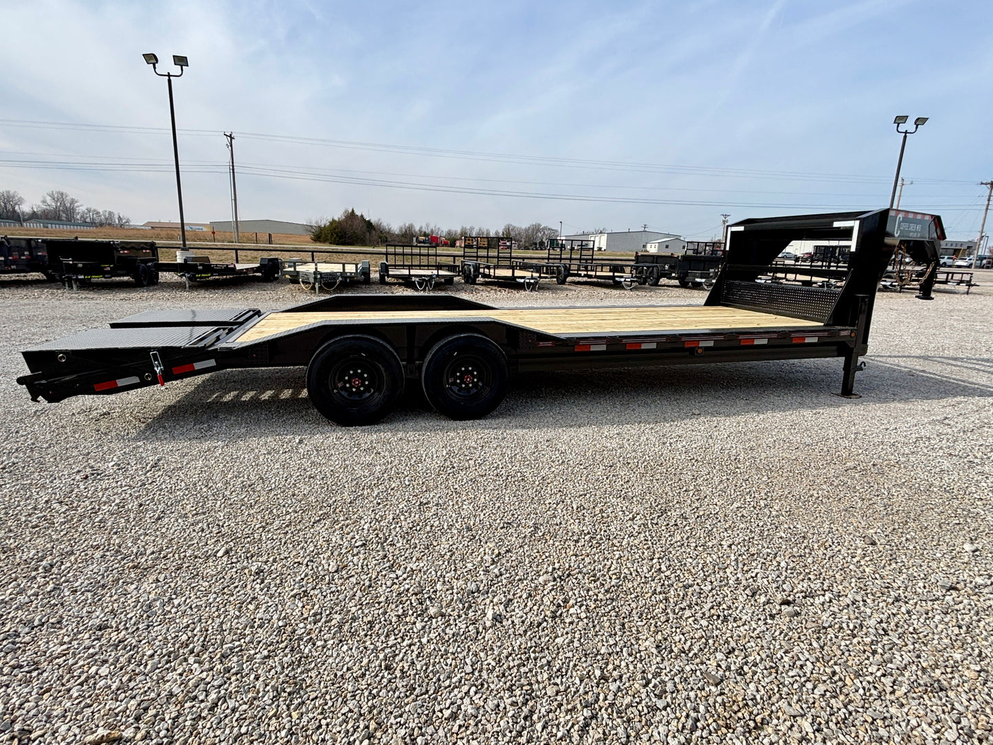 2026 Coffee Creek 102" x 24' 16k Gooseneck Drive Over Fender Equipment Trailer