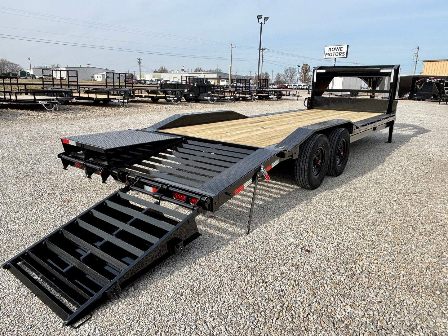 2026 Coffee Creek 102" x 24' 16k Gooseneck Drive Over Fender Equipment Trailer