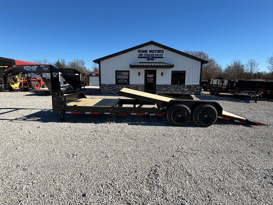 2026 Top Hat 24' 14K Gooseneck Tilt Trailer *Black*