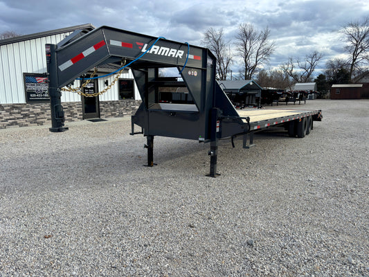 2026 Lamar 32' 25K Gooseneck Flatbed Trailer
