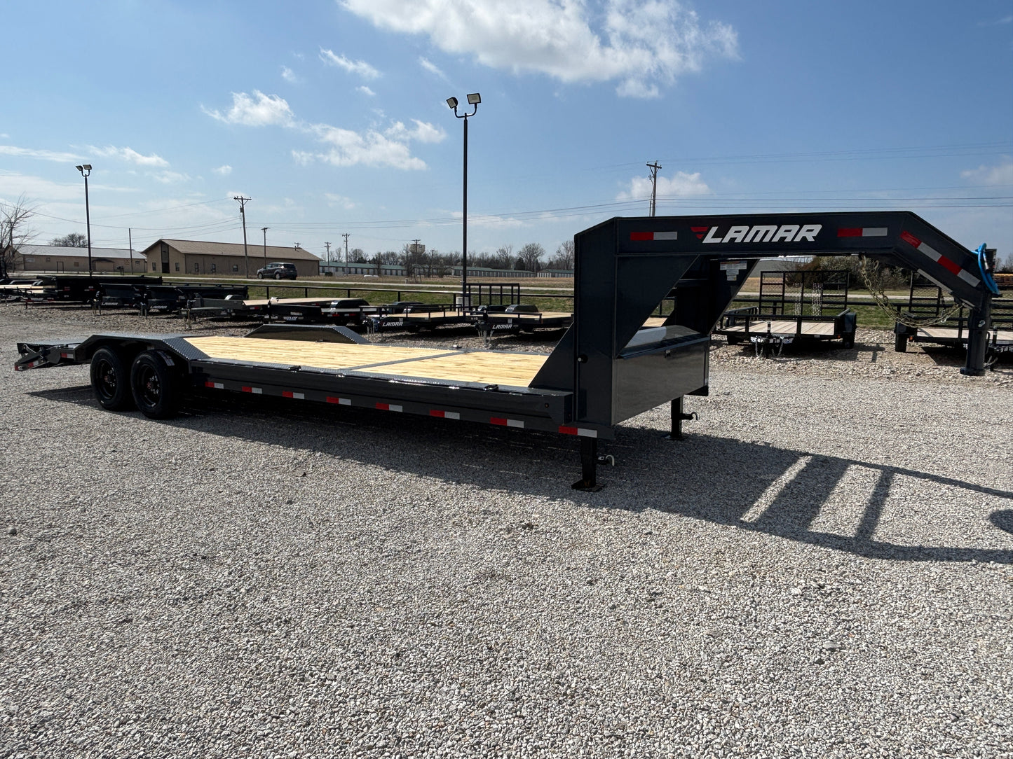 2026 Lamar 102" x 28' 16K Gooseneck Drive Over Fender Equipment Trailer