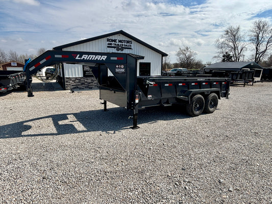 2026 Lamar 14' 14K Gooseneck Dump Trailer