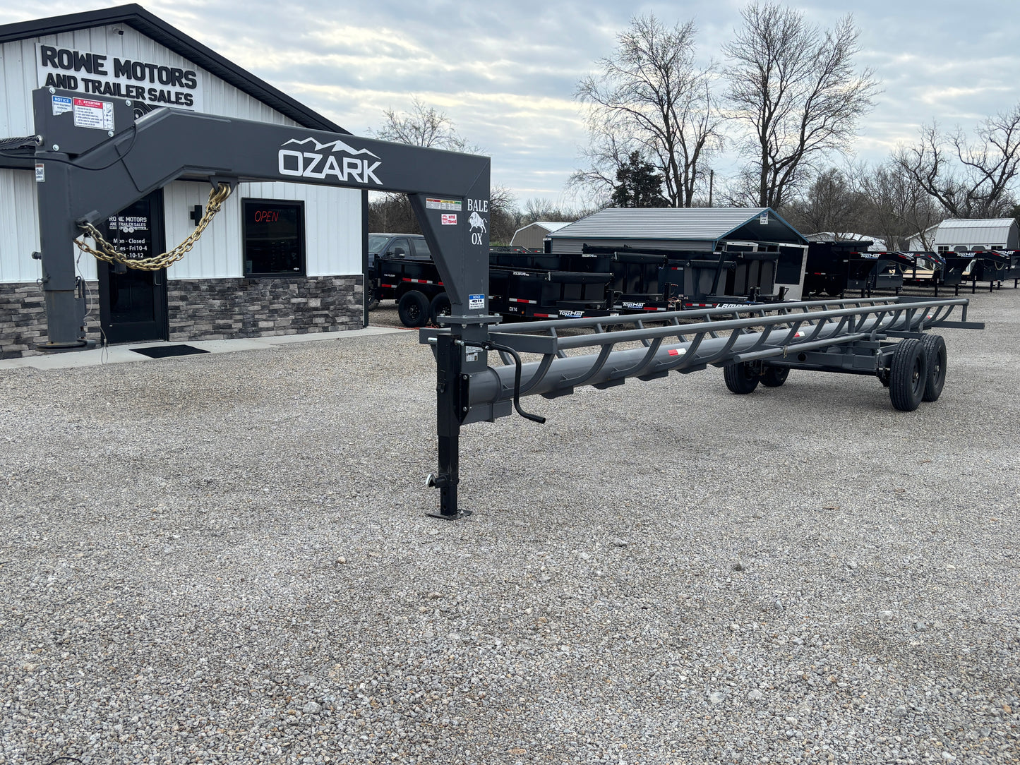 2026 Ozark 36' Gooseneck Bale OX Inline Hay Bale Trailer
