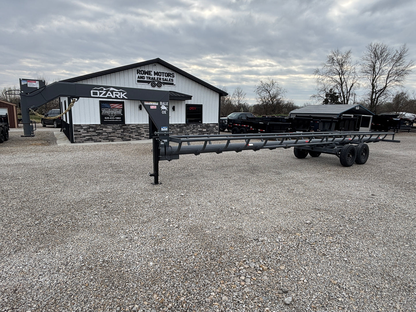 2026 Ozark 36' Gooseneck Bale OX Inline Hay Bale Trailer