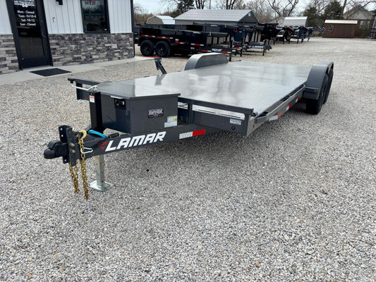 2026 Lamar 20' 10K Steel Deck Car Hauler Trailer