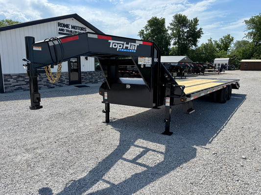 2026 Top Hat 30' 24K Gooseneck Flatbed Trailer