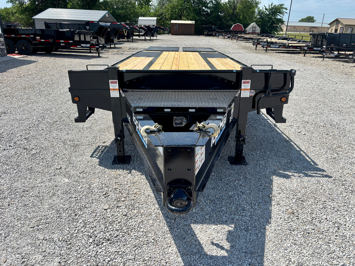 2027 Top Hat 25' 24K Pintle Low Pro Flatbed Tag Equipment Trailer