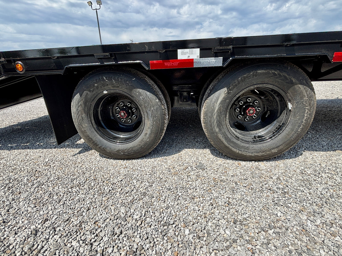 2027 Top Hat 25' 24K Pintle Low Pro Flatbed Tag Equipment Trailer