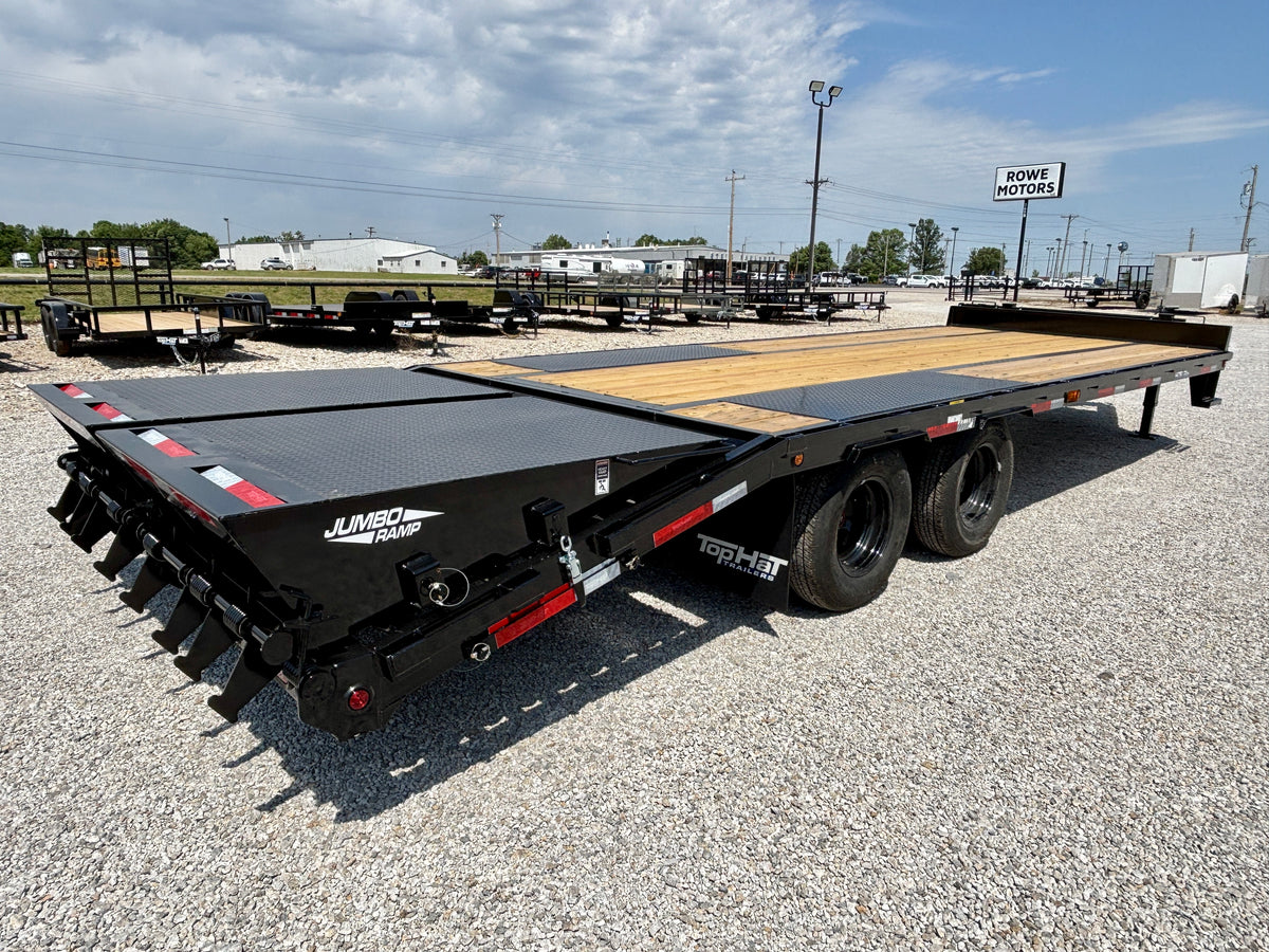 2027 Top Hat 25' 24K Pintle Low Pro Flatbed Tag Equipment Trailer