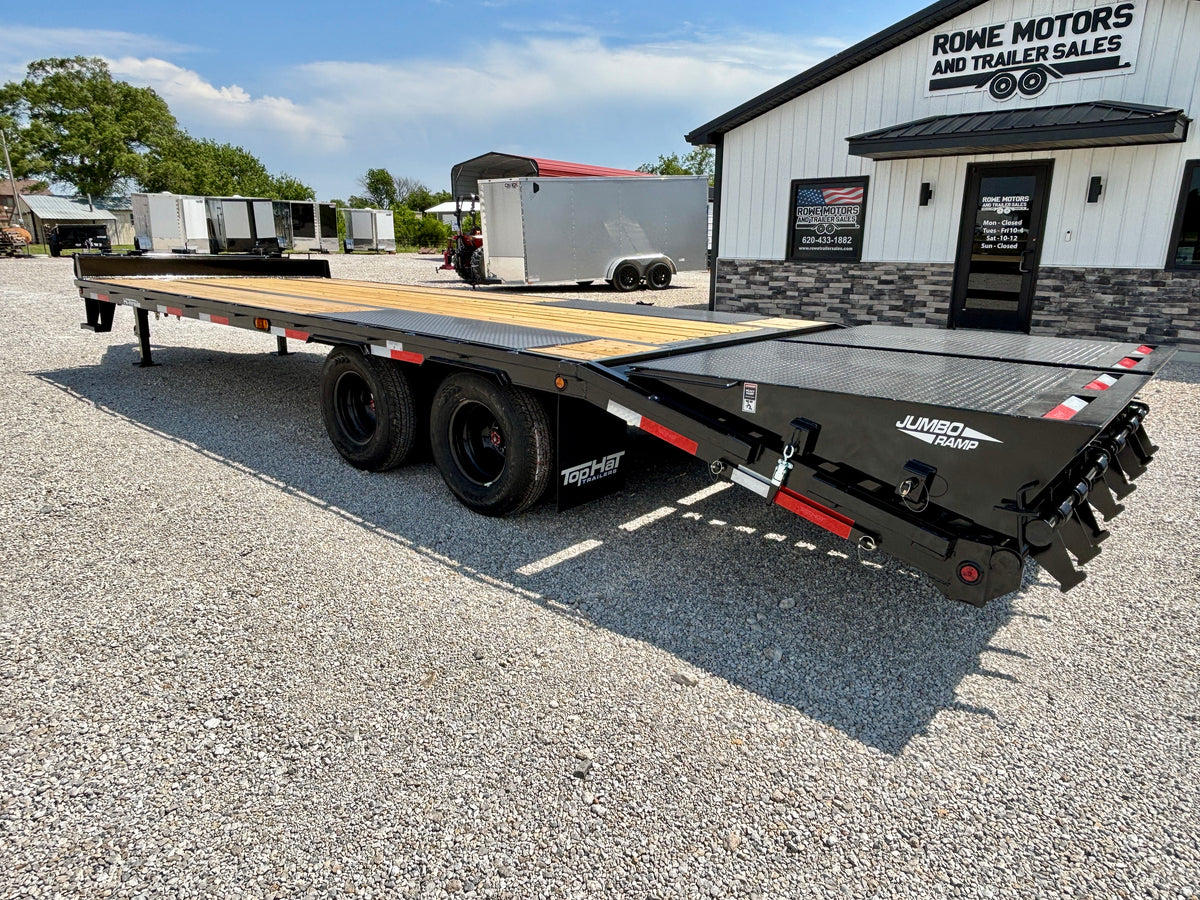 2027 Top Hat 25' 24K Pintle Low Pro Flatbed Tag Equipment Trailer
