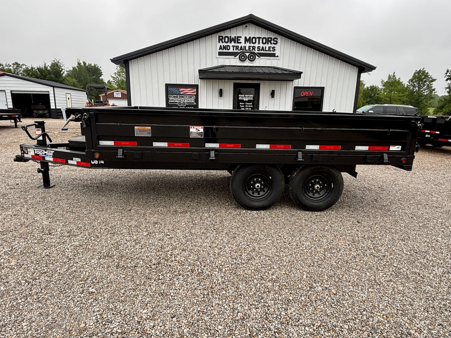 2026 Top Hat 14' 14K Deckover Drop Side Dump Trailer